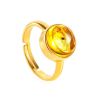 Amber Ring With Inclusions The Clio, Ring Size: Adjustable, image 