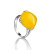 Silver Amber Ring The Byzantium, Ring Size: 5.5 / 16, image 