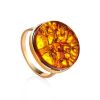 The Tree Of Life Ring Made With Amber and Gold-Plated Silver, Ring Size: 13 / 22, image 
