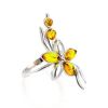 Luminous Silver Ring With Lemon Amber The Verbena, Ring Size: 7 / 17.5, image 