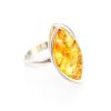 Sterling Silver Ring With Bold Amber Stone The Amaranth, Ring Size: 11 / 20.5, image 