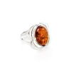 Refined Amber Ring In Sterling Silver The Violet, Ring Size: 11.5 / 21, image 