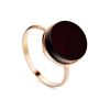 Geometric Gold Plated Amber Ring The Furor, Ring Size: Adjustable, image 