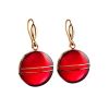 Bold Red Amber Earrings In Gold The Sangria, image 