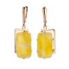 Geometric Cloudy Amber Golden Dangles The Picasso, image 