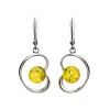 Drop Amber Earrings In Sterling Silver The Flamenco, image 