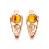 Cognac Amber Golden Earrings The Scheherazade, image 