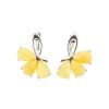 Charming Silver Earrings With Honey Amber The Flora, image 