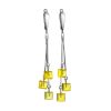 Silver Earrings With Amber Dangles The Ovation, image 