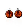 Cognac Amber Silver Earrings The Furor, image 