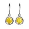 Honey-Sweet Amber Earrings In Sterling Silver The Flamenco, image 