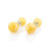 Honey Amber Stud Earrings The Paris, image 