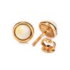 Honey Amber Stud Earrings In Gold The Berry, image 