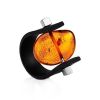 Designer Unisex Ring With Natural Amber The Grunge, Ring Size: / 23, image 
