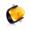 One Size Unisex Ring With Natural Cut Amber The Grunge, Ring Size: / 23, image 