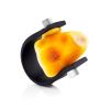 Unisex Adjustable Ring With Natural Amber The Grunge, Ring Size: 13 / 22, image 