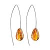 Silver Hook Earrings With Lemon Amber The Pulse, image 