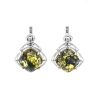 Refined Amber Silver Earrings The Astoria, image 