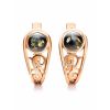 Green Amber Golden Earrings The Scheherazade, image 
