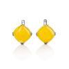 Silver Honey Amber Earrings The Byzantium, image 