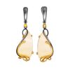 Flashy Gold-Plated Drop Earrings With Mammoth Tusk The Era, image 