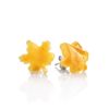 Honey Amber Stud Earrings The Maple Leaf, image 