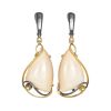 Elegant Gold-Plated Dangles With Genuine Mammoth Ivory The Era, image 