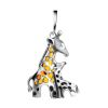 Cute Giraffe Design Amber Pendant, image 