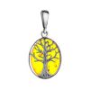 Talisman Silver Pendant With Amber The Tree Of Life, image 