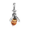 Cute Silver And Amber Pendant The Bee, image 