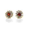 Gold Plated Stud Earrings With Cognac Amber The Barbados, image 
