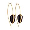 Gold Plated Hook Earrings With Cherry Amber The Pulse, image 