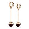 Gold-Plated Dangle Earrings With Cherry Amber The Paris, image 