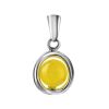 Honey Amber Pendant In Sterling Silver The Flamenco, image 
