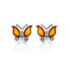 Amber Butterfly Studs The April, image 