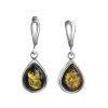 Green Amber Drop Earrings The Fiori, image 