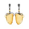 Amazing Gold-Plated Earrings With Genuine Mammoth Tusk The Era, image 