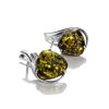 Green Amber Silver Earrings The Acapulco, image 