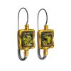 Gold-Plated French Back Earrings With Green Amber The Aida, image 