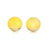 Round Gold Plated Studs With Honey Amber The Monaco, image 