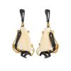 Stunning  Gold-Plated Dangle Earrings With Mammoth Ivory The Era, image 