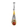 Filigree Gold-Plated Dangle Pendant With Amber The Roxanne, image 