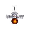 Sterling Silver Pendant With Cognac Amber The April, image 