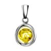 Lemon Amber Pendant In Sterling Silver The Flamenco, image 
