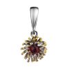 Gold-Plated Pendant With Cognac Amber The Barbados, image 