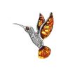 Chic Amber Hummingbird Pendant, image 