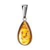 Cognac Amber Silver Pendant The Pulse, image 
