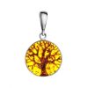Talisman Silver Pendant With Amber The Tree Of Life, image 