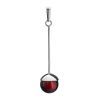 Stylish Silver Pendant With Ball Shaped Amber Stone The Paris, image 