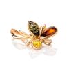 Multicolor Amber Gold Plated Pendant The Verbena, image 